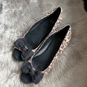 Gap Leopard peep toe Flats 🐆 🥿